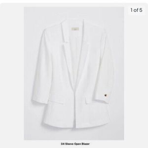 Loft 3/4 sleeve white (antique white) blazer new with tags
